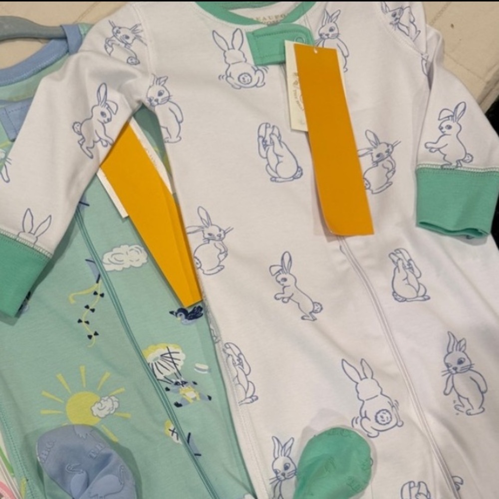 TBBC bundle of 2 (size 18/24 mo) Knox’s Night Night Footed NWT